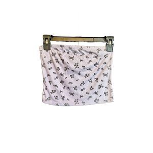 Floral Ribbed Tubbed Top